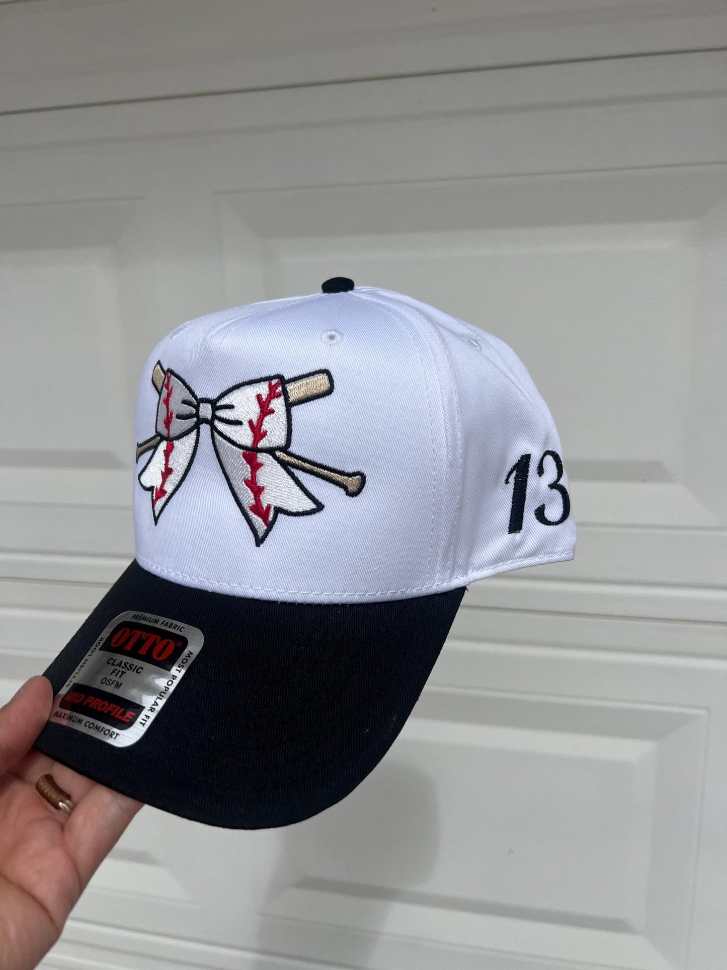 Baseball Ribbon Hat Embroidered