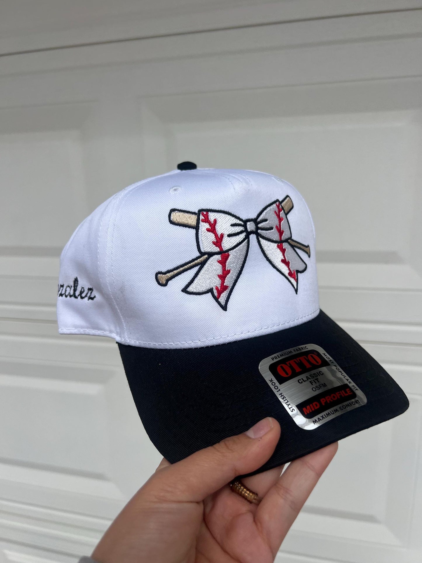 Baseball Ribbon Hat Embroidered