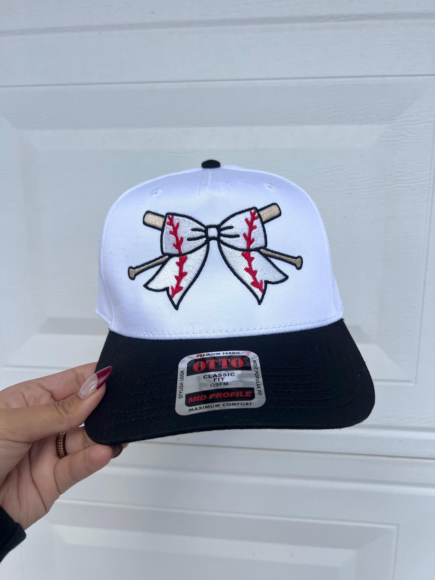 Baseball Ribbon Hat Embroidered