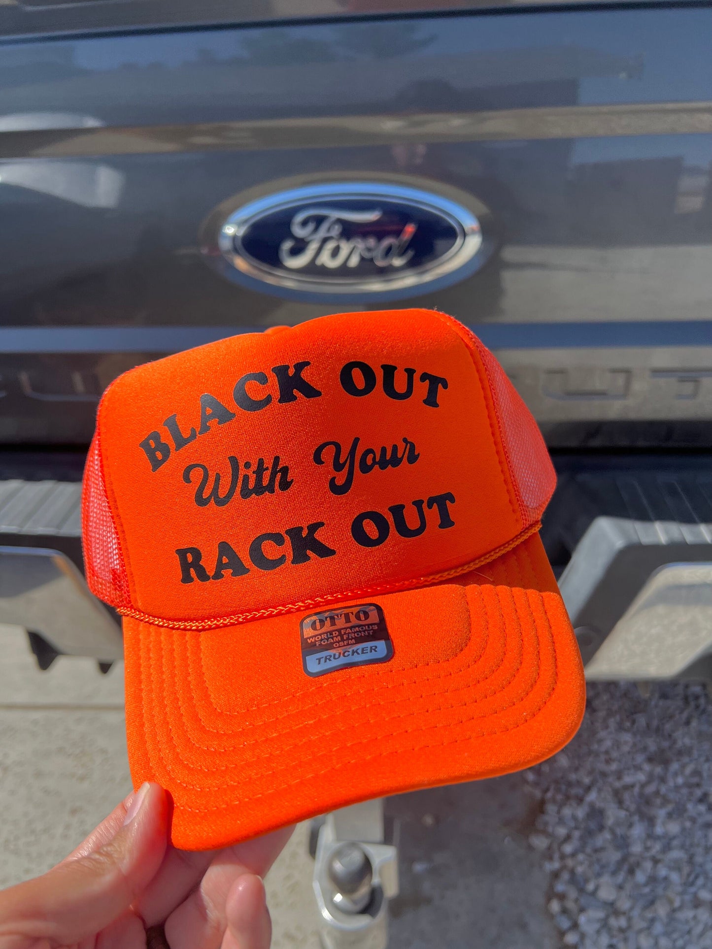 Black out with your rack out  Hat
