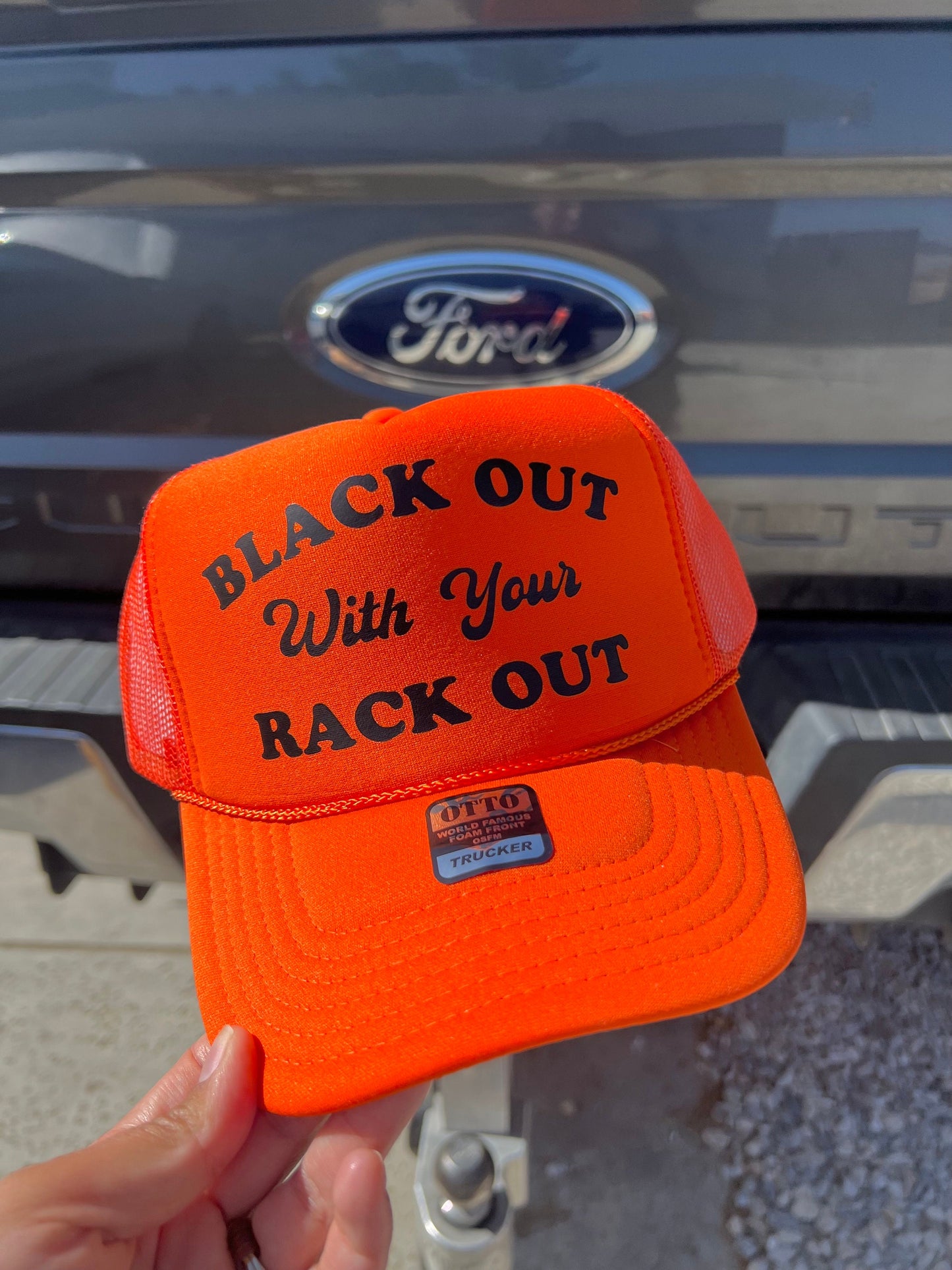 Black out with your rack out  Hat