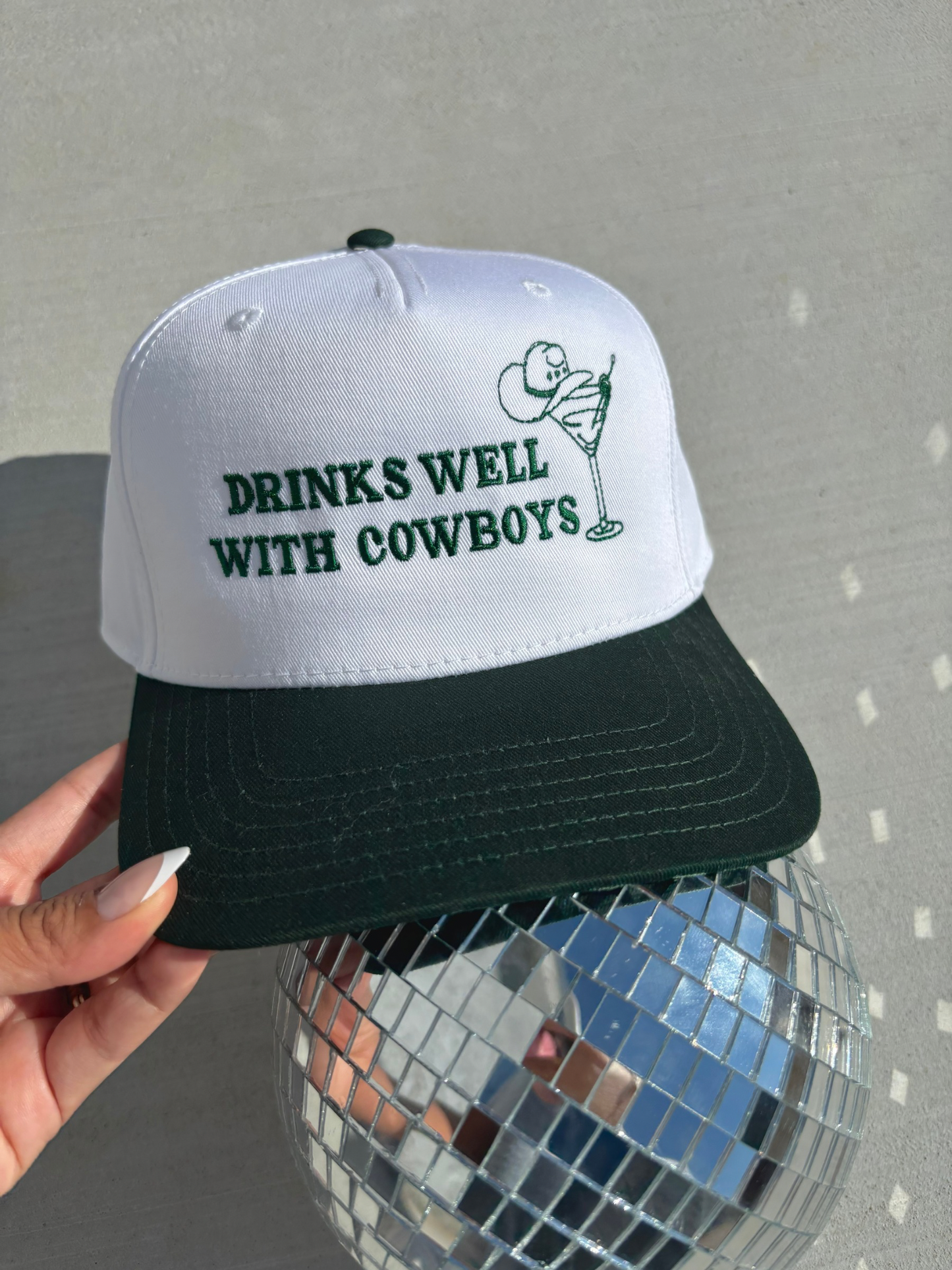 Drinks Well With Cowboys Trucker Hat