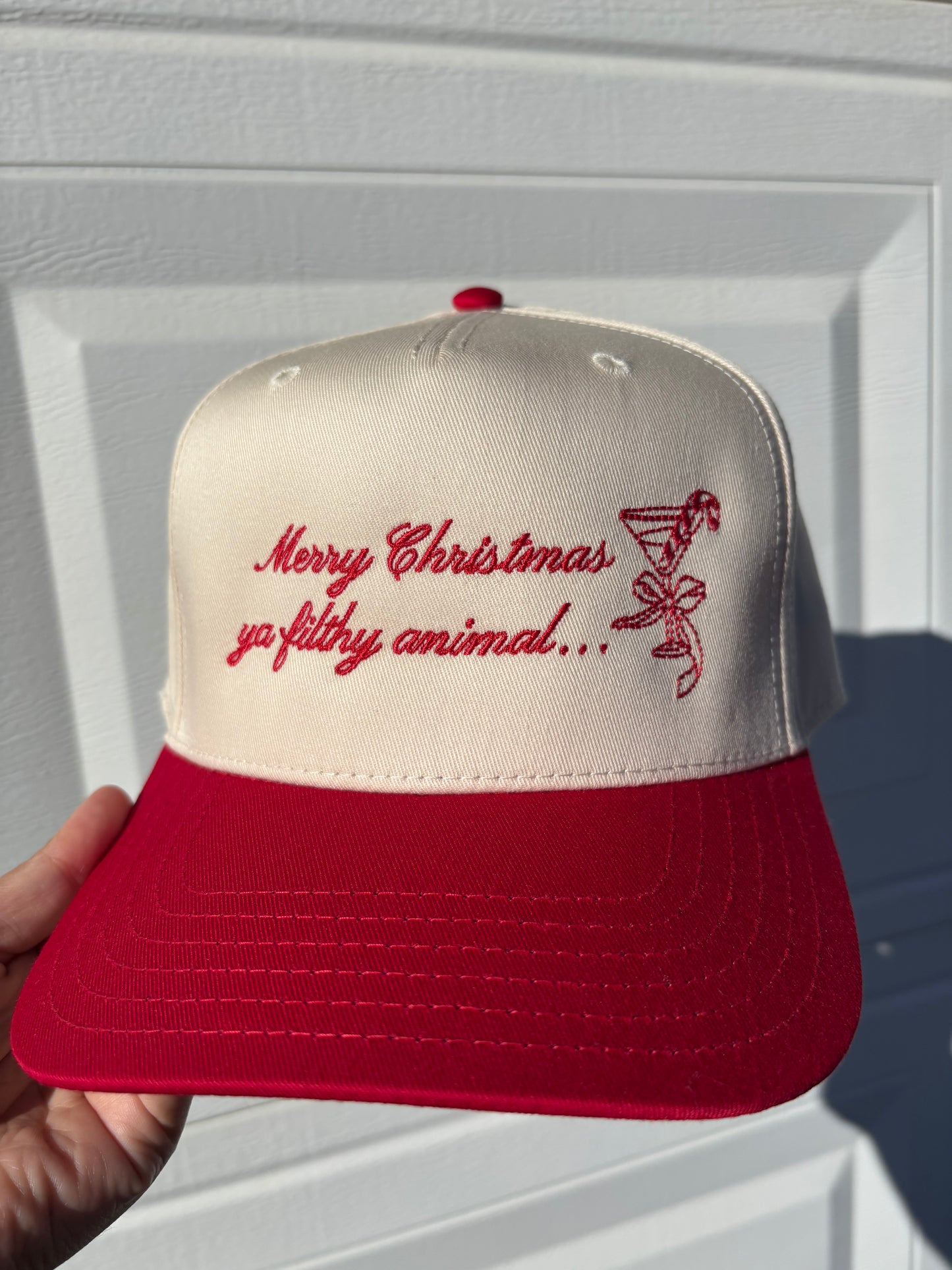 Merry Christmas Ya Filthy Animal Holiday Trucker Hat 