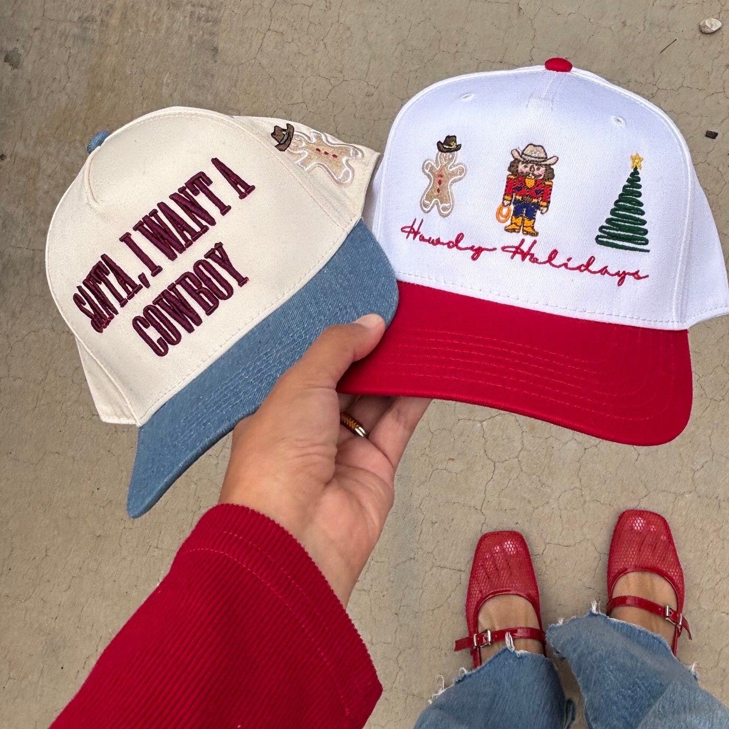 Howdy Holidays Christmas Trucker 