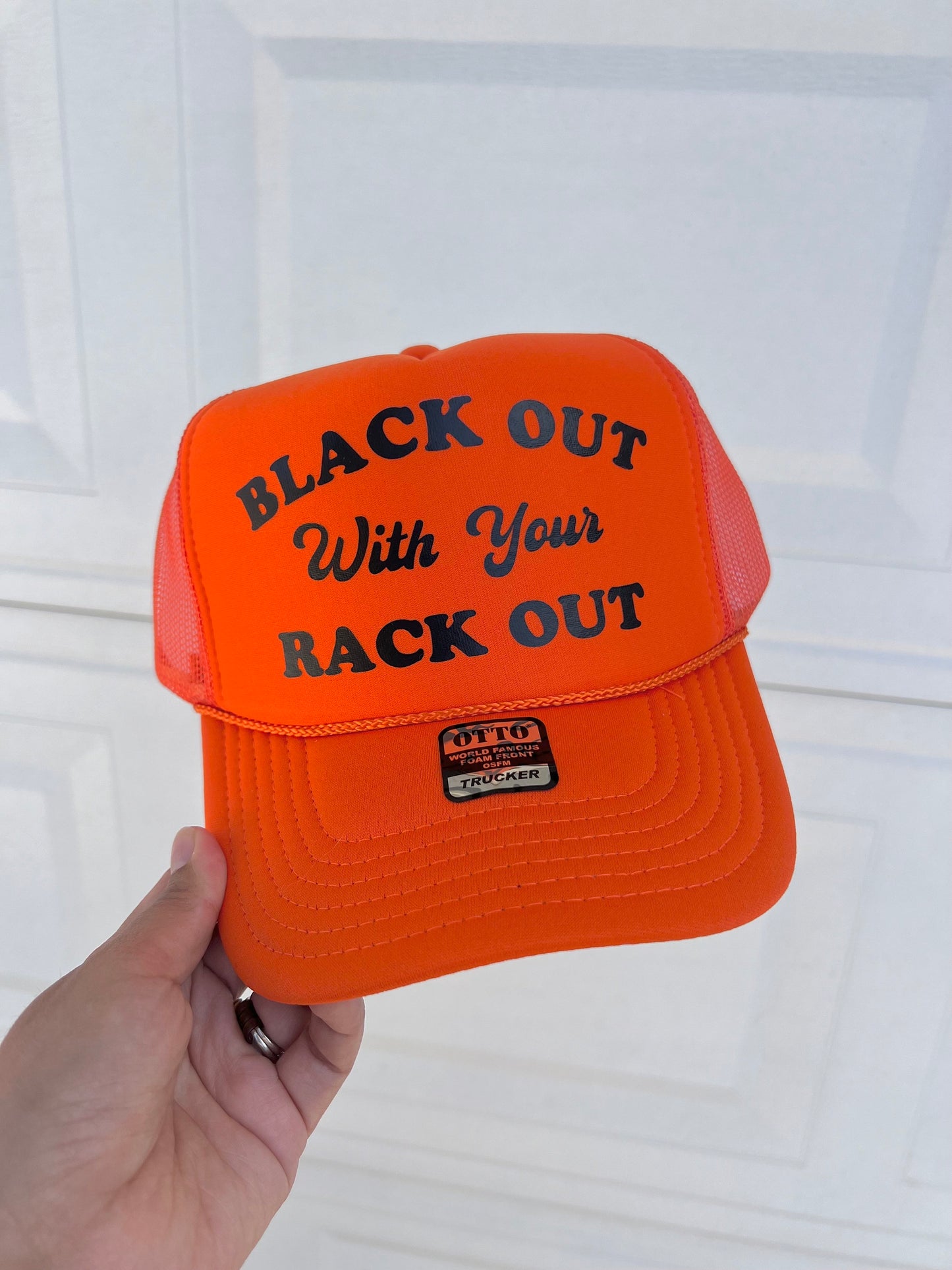 Black out with your rack out  Hat