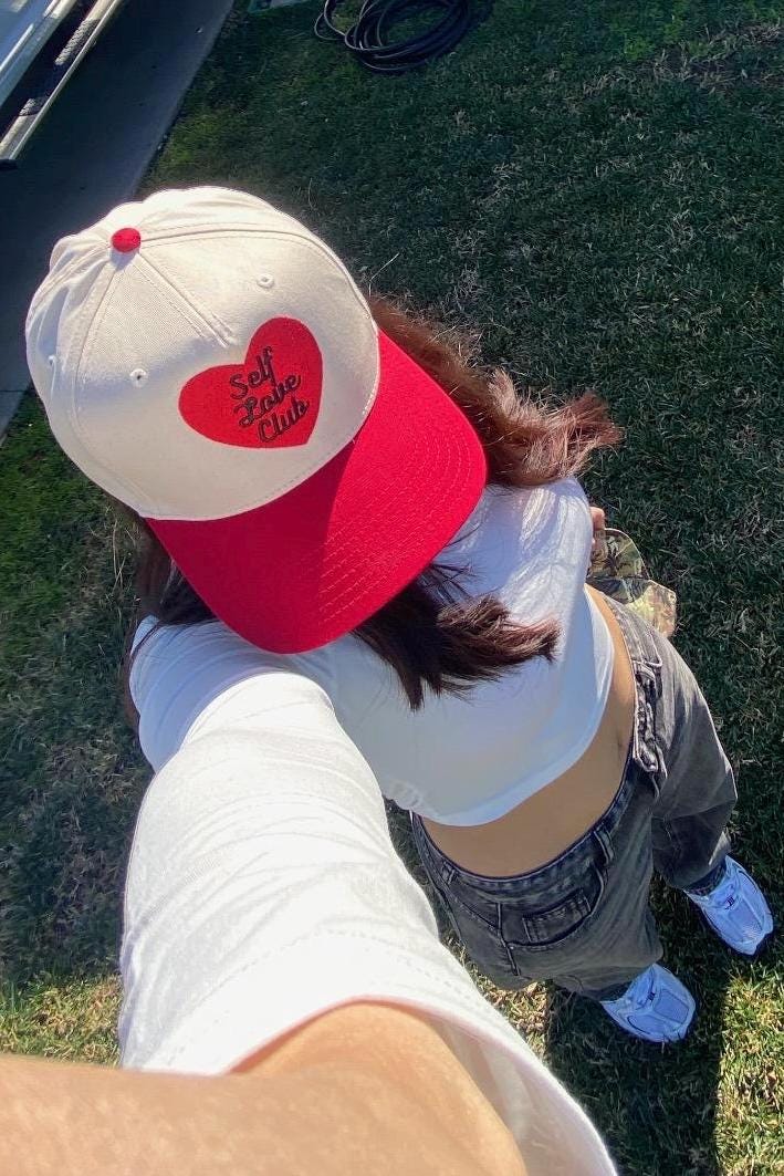 Self Love Club Heart Embroidered Hat